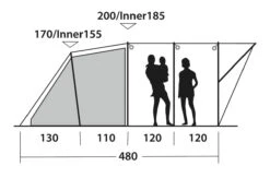 Outwell Lawndale 500 Tent 8 Outwell Lawndale 500 Tent -Camping Sale Shop 111163 lawndale 500 drawing other4