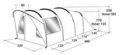 Outwell Lawndale 500 Tent 9 Outwell Lawndale 500 Tent -Camping Sale Shop 111163 lawndale 500 drawing perspective2