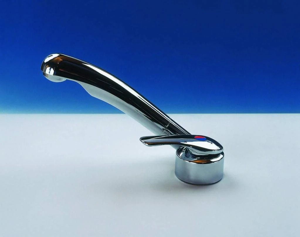 Reich TWIST Mixer Tap Nickel - Left Hand 3 Reich TWIST Mixer Tap Nickel - Left Hand
