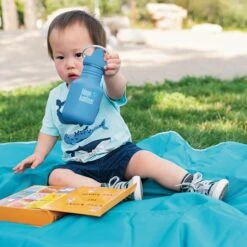 Klean Kanteen Kids Sippy Cup 335ml - Shark -Camping Sale Shop 2019 K12CSIPPY PP Boy steel sippy bottle lifestyle