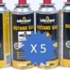 Milestone - 5 Packs Of 4 Gas Canisters - 220g -Camping Sale Shop 5 X GAS