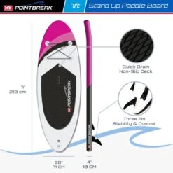 M.Y 7ft Pink Paddle Board Package -Camping Sale Shop 804 2278