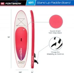 M.Y 10ft Inflatable Paddle Board Package -Pink -Camping Sale Shop 809 2938