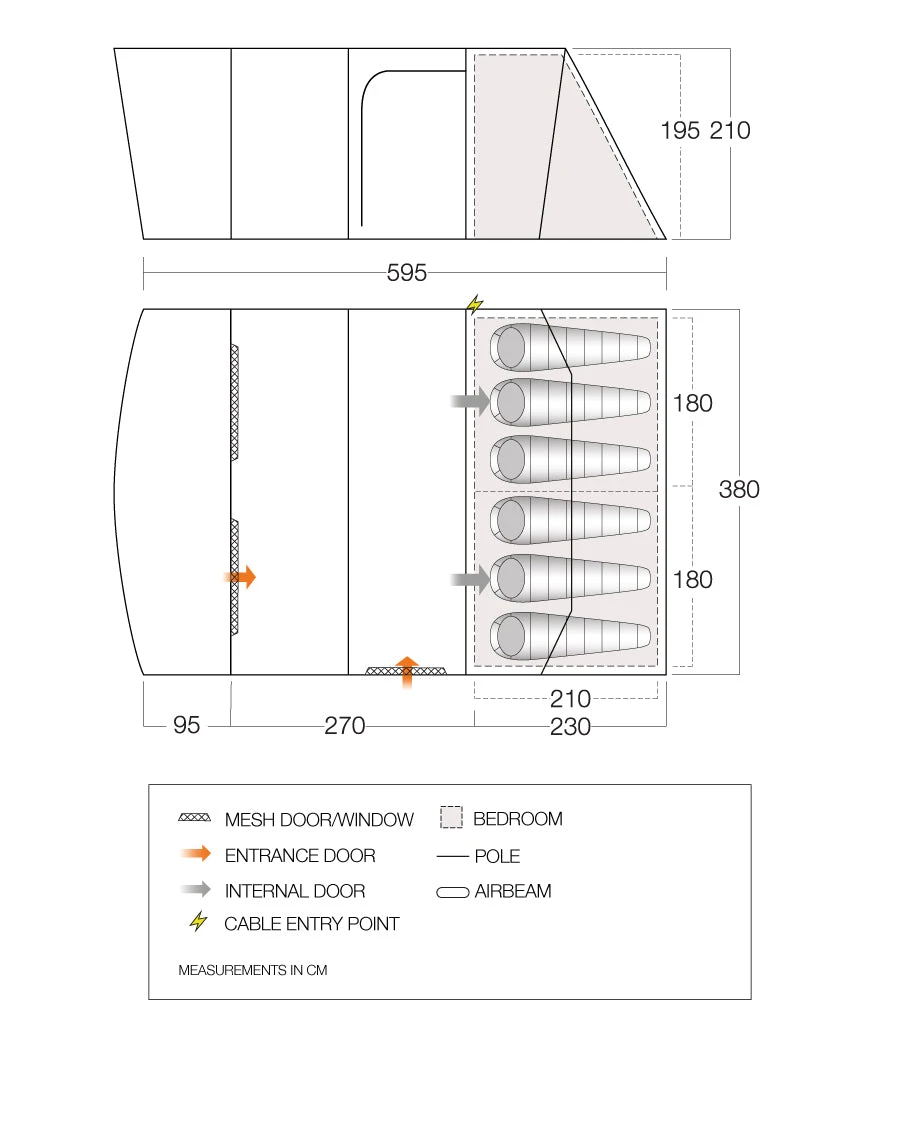 Vango Aether 600XL Poled Tent 4 Vango Aether 600XL Poled Tent - Image 2