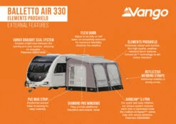 Vango Balletto Air 330 Elements ProShield Caravan Awning WIth Free Carpet -Camping Sale Shop Balletto Air 330 EPS small