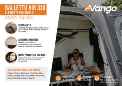 Vango Balletto Air 330 Elements ProShield Caravan Awning WIth Free Carpet -Camping Sale Shop Balletto Air 330 EPS2 small