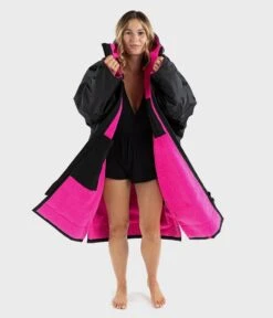 Dryrobe Advance Long Sleeve BLACK PINK - RECYCLED -Camping Sale Shop Black Pink 5 2024x2024 b2309ee5 7ed3 4190 84b6 f4e4a171d4f8