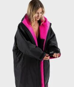 Dryrobe Advance Long Sleeve BLACK PINK - RECYCLED -Camping Sale Shop Black Pink 6 2024x2024 54504457 25e1 4125 a87c e38ffcac472e