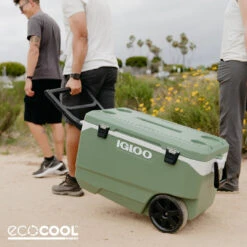 Igloo ECOCOOL Latitude 90 QT Roller Cooler 18 Igloo ECOCOOL Latitude 90 QT Roller Cooler -Camping Sale Shop EcoCool PackablePuffer NATIVE Social 1080x1080 1