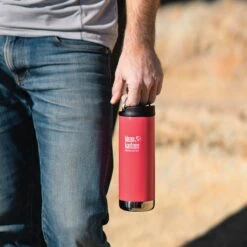 Klean Kanteen Insulated TK Wide With Café Cap 473ml - Brushed Steel 14 Klean Kanteen Insulated TK Wide With Café Cap 473ml - Brushed Steel -Camping Sale Shop K16TKWPCC MP LS holding loop lifestyle