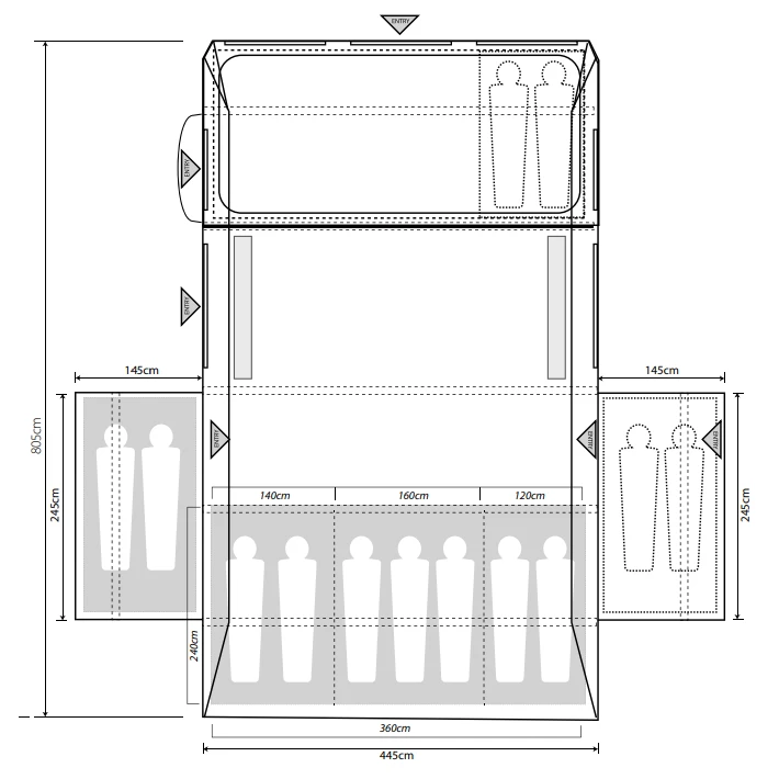 Outdoor Revolution Kalahari PC 9.0 DSE Air Tent 4 Outdoor Revolution Kalahari PC 9.0 DSE Air Tent - Image 2