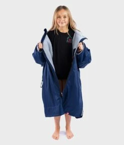Dryrobe Advance Kids Long Sleeve NAVY GREY - RECYCLED -Camping Sale Shop LS Navy 4 2024x2024 c048114a 2f8c 4346 bf21 89cf7a0dadb2