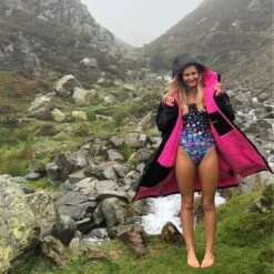 Dryrobe Advance Long Sleeve BLACK PINK - RECYCLED -Camping Sale Shop LS BP Rachel 2024x2024 ec8688b4 e3e0 412c b9a1 71c5f4e0083a