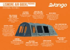 Vango Lismore Air 600XL Tent Package -Camping Sale Shop Lismore Air 600XL Package