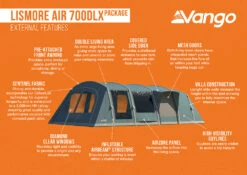 Vango Lismore Air 700DLX Tent Package -Camping Sale Shop Lismore Air 700DLX Package