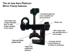 Milenco Aero Platinum Mirror -Camping Sale Shop Platinum Clamps descriptions