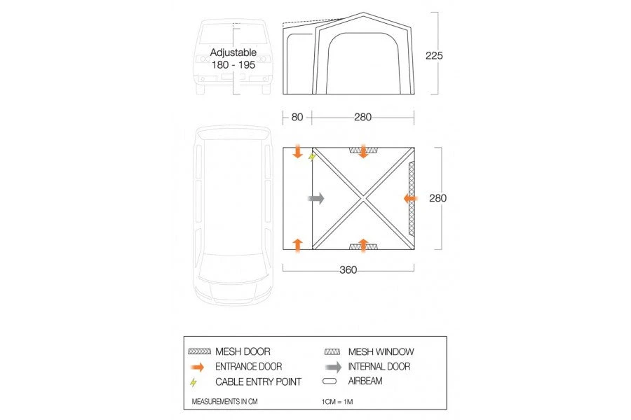 Vango Agora Air VW Drive Away Awning 4 Vango Agora Air VW Drive Away Awning - Image 2