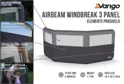 Vango Airbeam Windbreak 3 Panel (Elements Proshield) 7 Vango Airbeam Windbreak 3 Panel (Elements Proshield) -Camping Sale Shop airbeam windbreak 3 panel elements proshield high res