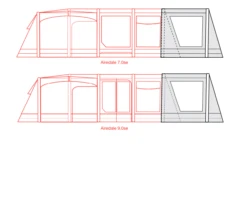 Outdoor Revolution Airedale 7SE And 9SE Front Porch Extension -Camping Sale Shop airedale 7se 9se front porch extension floorplan 3