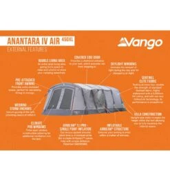 Vango Anantara IV Air 450XL Tent 13 Vango Anantara IV Air 450XL Tent -Camping Sale Shop anantara iv air 450xl 3