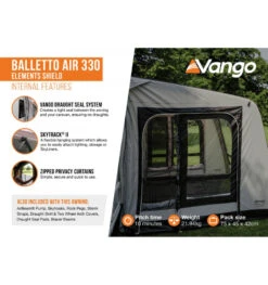 Vango Balletto 330 Air Awning Elements Shield -Camping Sale Shop balletto air 330 elements shield 1