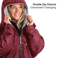 Osprey Unisex Changing Robe Maroon -Camping Sale Shop callout 2 10