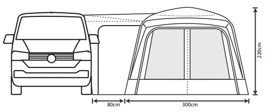 Outdoor Revolution Cayman Air Midline 220cm - 255cm Drive Away Awning 5 Outdoor Revolution Cayman Air Midline 220cm - 255cm Drive Away Awning - Image 3