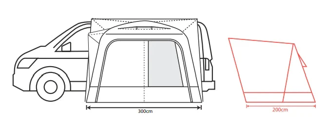 Outdoor Revolution Cayman Air Midline 220cm - 255cm Drive Away Awning 6 Outdoor Revolution Cayman Air Midline 220cm - 255cm Drive Away Awning - Image 4