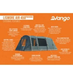 Vango Lismore Air 450 Tent Package -Camping Sale Shop lismore air 450 package 3