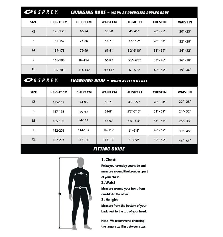 Osprey Unisex Changing Robe Teal 4 Osprey Unisex Changing Robe Teal - Image 2