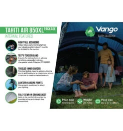 Vango Tahiiti 850XL Airbeam Tent 2023 16 Vango Tahiiti 850XL Airbeam Tent 2023 -Camping Sale Shop tahiti air 850xl 3