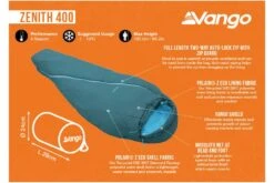 Vango Zenith 400 Sleeping Bag -Camping Sale Shop zenith 400 2